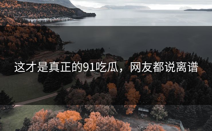 这才是真正的91吃瓜，网友都说离谱