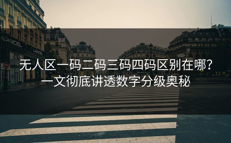 无人区一码二码三码四码区别在哪？一文彻底讲透数字分级奥秘